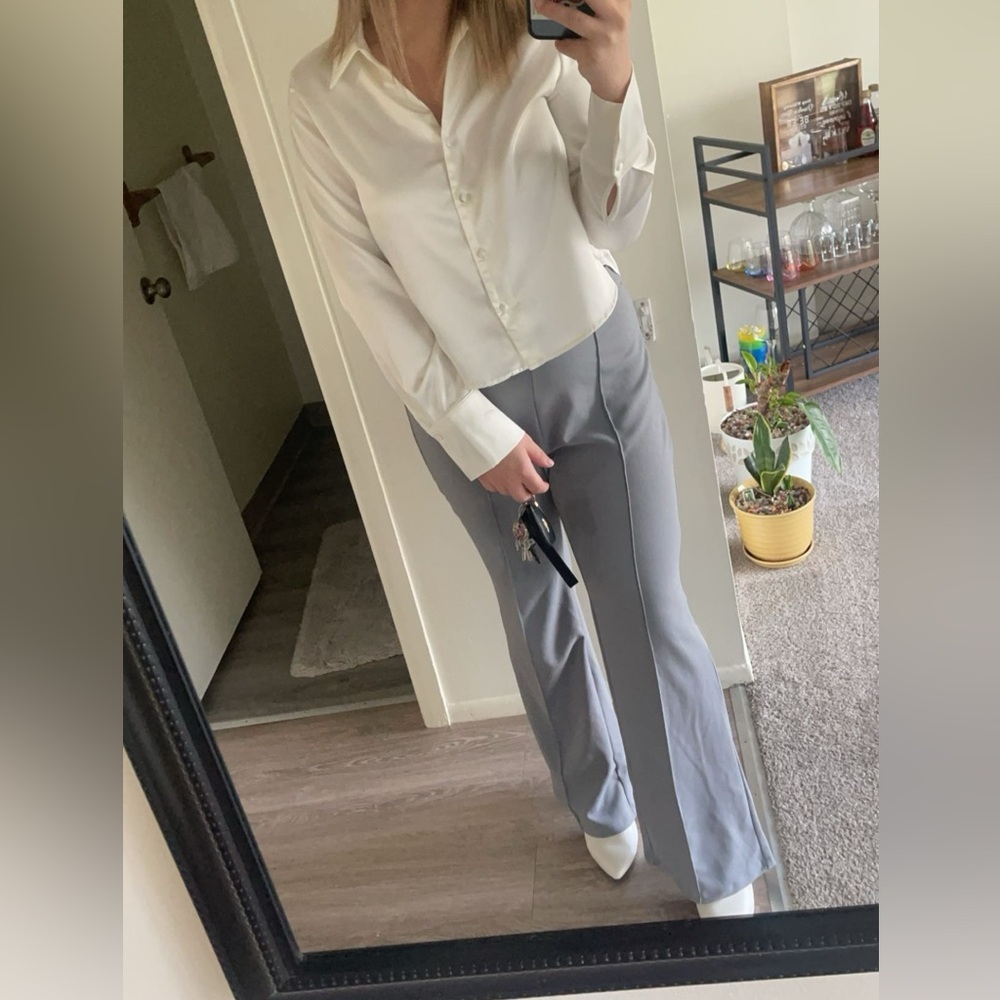 Gray slacks